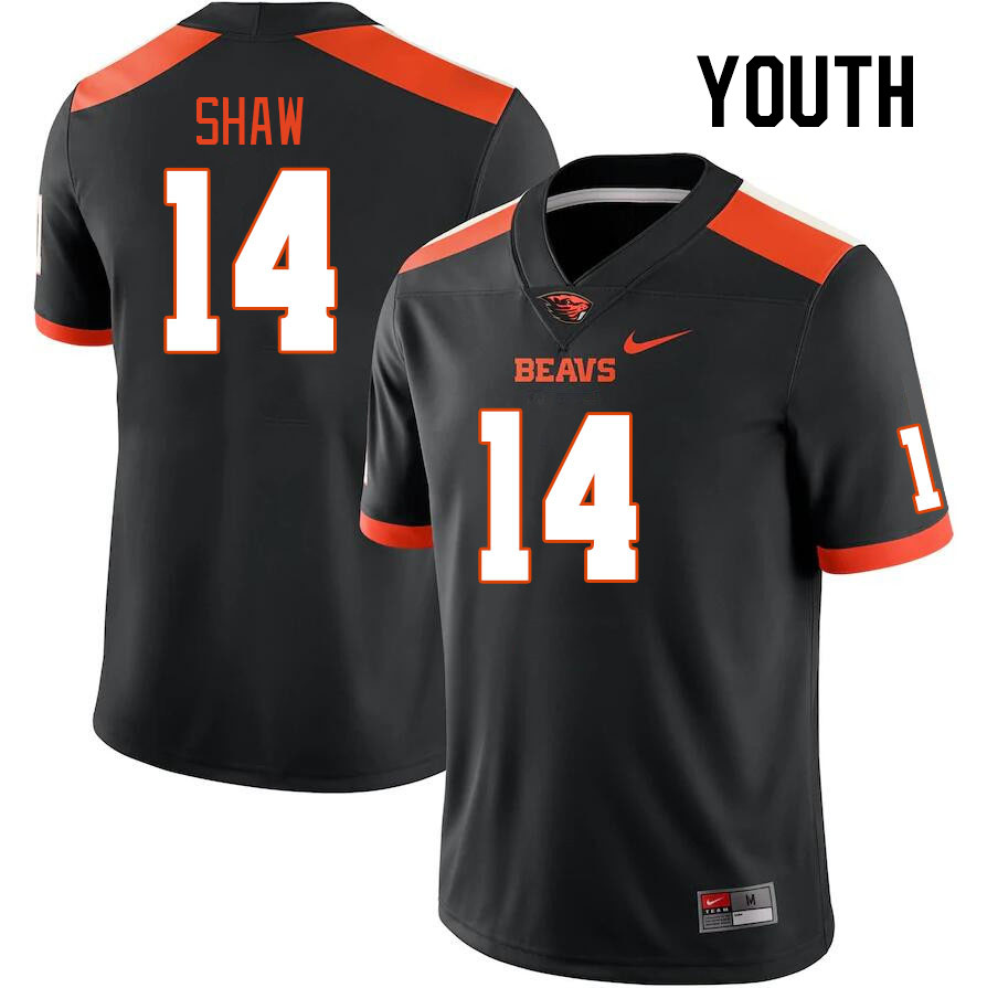 Youth #14 Kord Shaw Oregon State Beavers College Football Jerseys Stitched Sale-Black